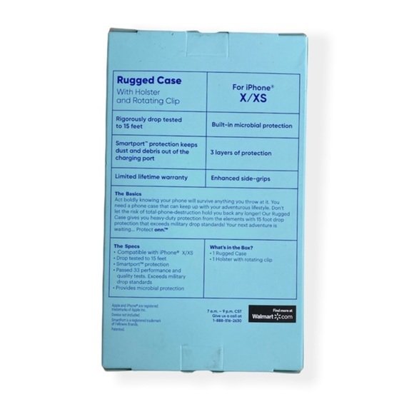 iPhone X/XS Rugged Phone Case w/ Holster & Clip protect onn. - Picture 7 of 9